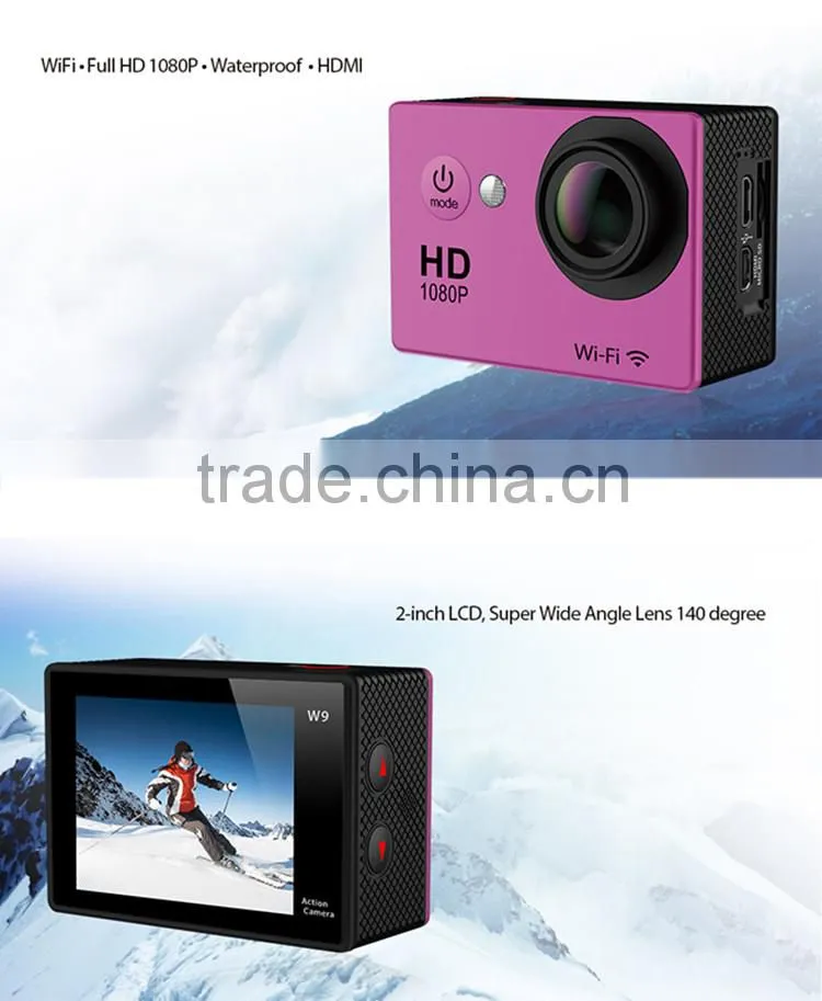 Full HD 1080P Action camera Outdoor Travelling Underwater Helmet Sport Camera Digital Video Wifi Remote Control