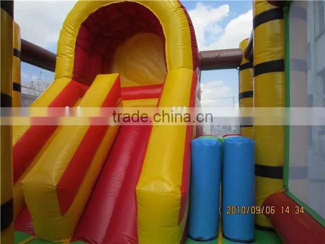 Popular inflatable children bounce house with slide inside/new design bounce house