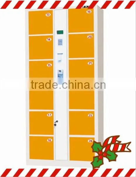 High quality safe public bathroom 24 door refrigerator electronic/ barcode locker