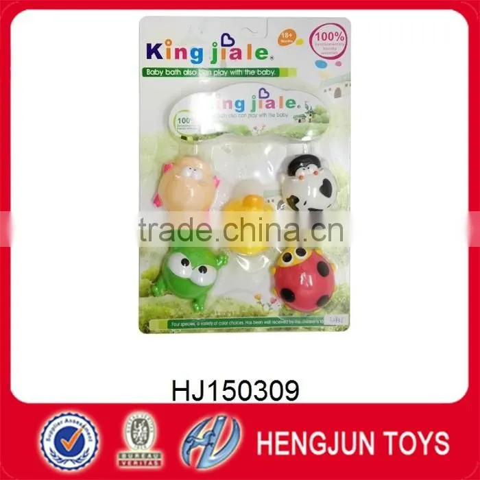 promotion vinyl plastic 6 pcs animal water spray toys