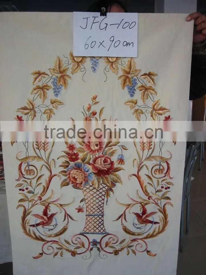 Gift embroidery flower rectangle wall hanging