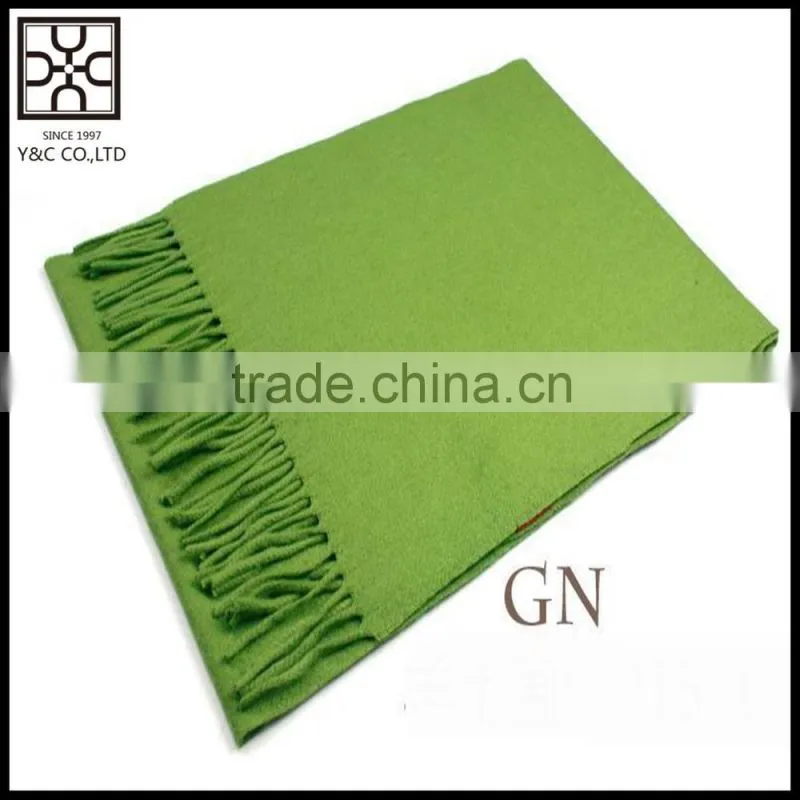 2015 Solid Color 100% Wool Scarf with fringe