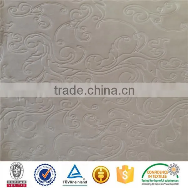 flower design solid 3D embossed velvet fabric