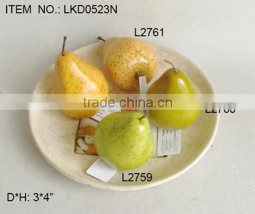 Real color artificial foam pear fruits in assorted size and shapes for display decoration