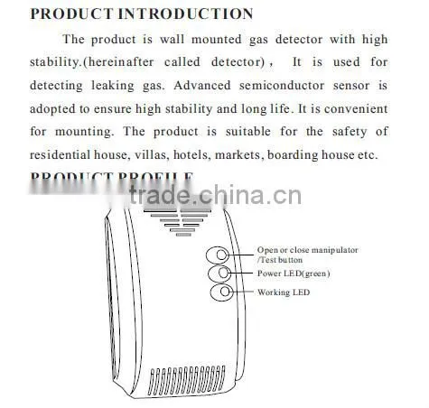 price gas detector alarm system with best quality