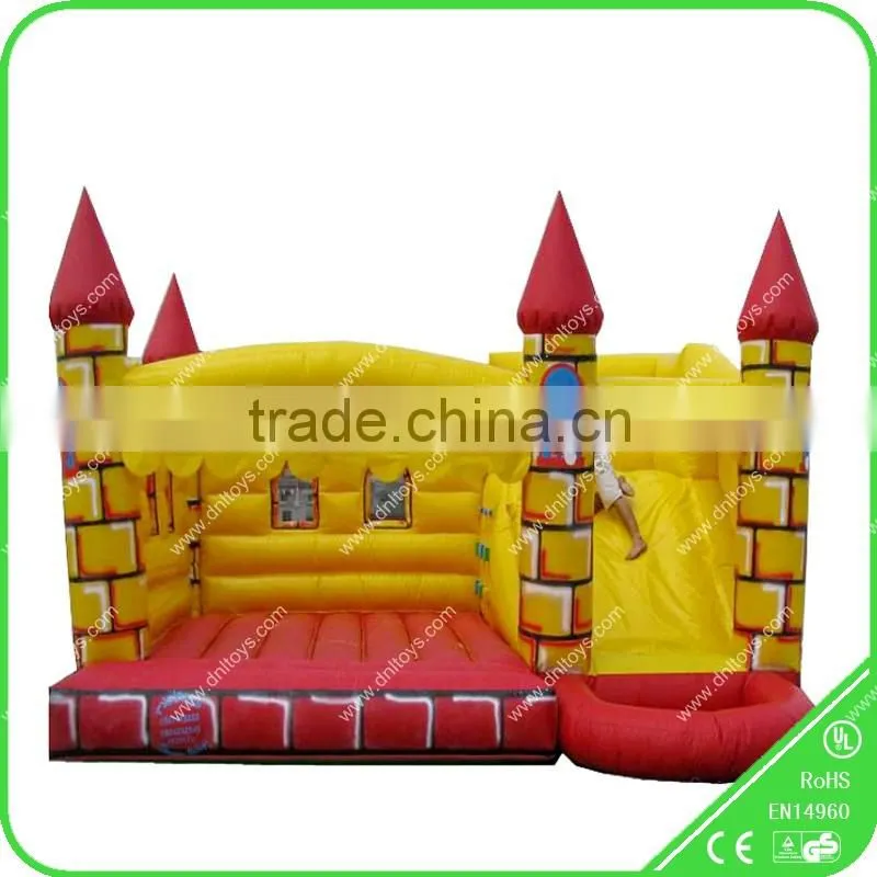 Used commerical Yellow style Inflatable bouncer for sale