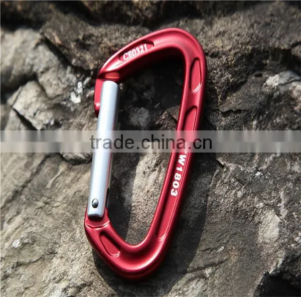 Classic Aviation Aluminum Sports Carabiner With Snap Hook For Climbing Use