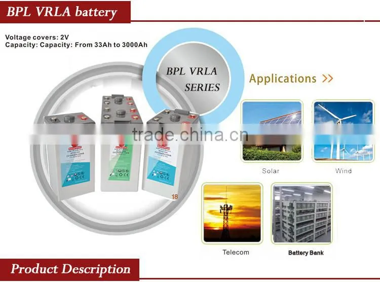 long life solar street light 2v solar batteries 1000ah for Home Solar Panel