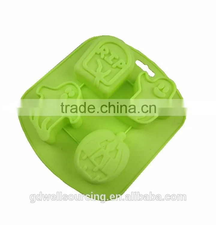 Aluminum Halloween Pumpkins Ghosts haunted house Shape Cake mould jelly Fondant Cake Mold Sugar Kitchen Baking cook tool