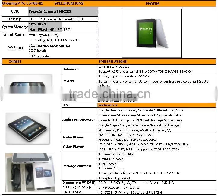 Android2.2 Touch Pad