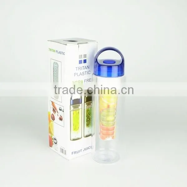 various style plastic water bottle fruit infuser