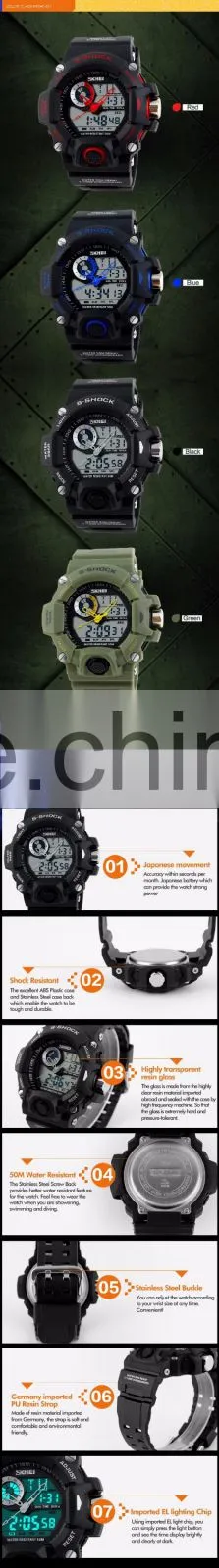 SKMEI Fashion Analogue Digital Watch