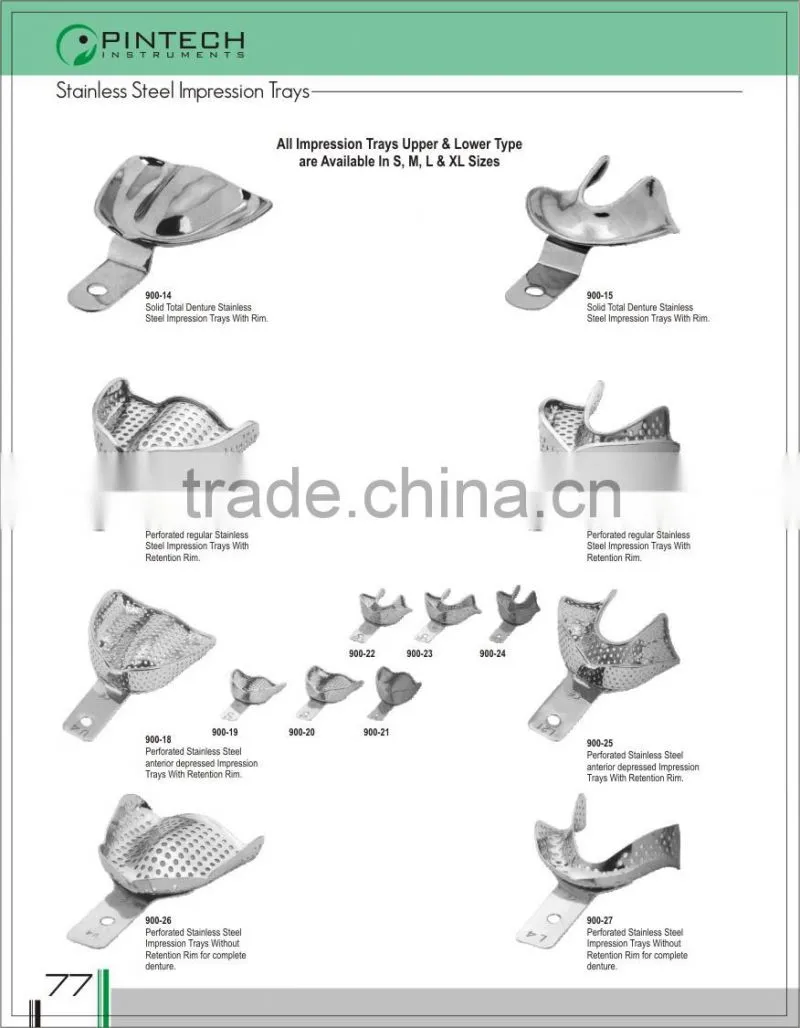Impression Trays Perforated