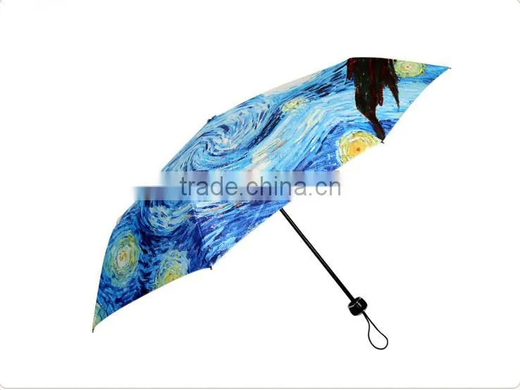 2014 van gogh oil painting Hot Sale Promotion Folding Umbrella