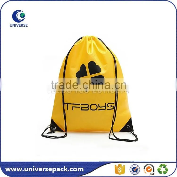 Custom promotional backpack bags with drawstring for shoes