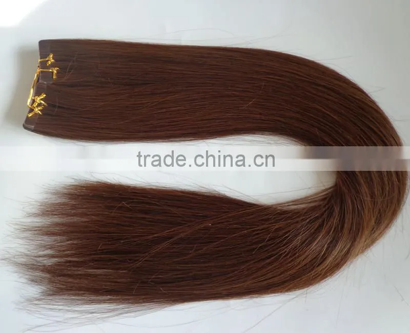 100% remy human hair no short hair inside double drawn hair extensions