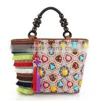 Ladies Fantasy Bags Ethnic/BOHO style jacquard fabric Women Tote Bag Ladies bags Manufacturers