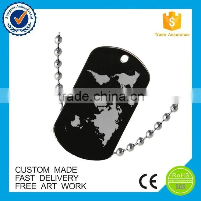 custom engraved dog tag,souvenir gift black enamel skull dog tags