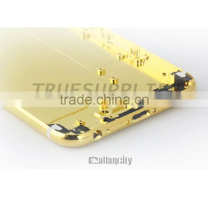 For iphone 6 gold mid frame, 24kt gold cover housing