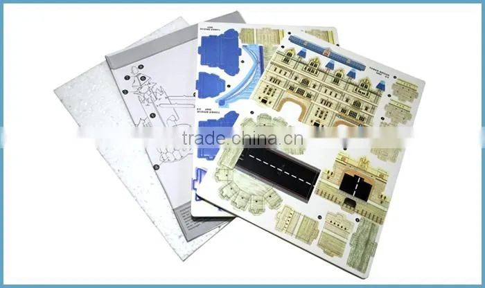 Eco-friendly Non-toxic 3D Puzzle, 3D Flat Paper Puzzle