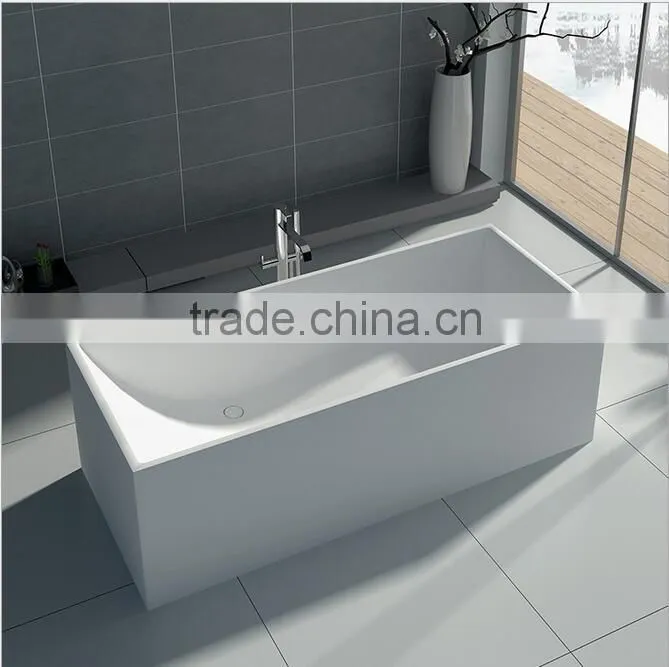 Italia classic design natural stone and resin stone round bathtub for bathroom furniture,freestanding solid surface bathtub