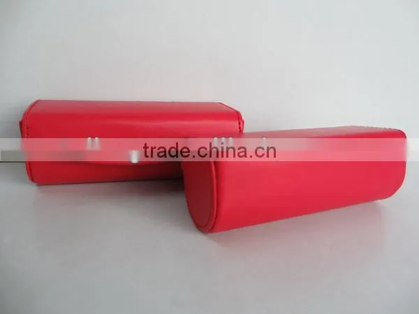 cute round leather lipstick holder with mirror