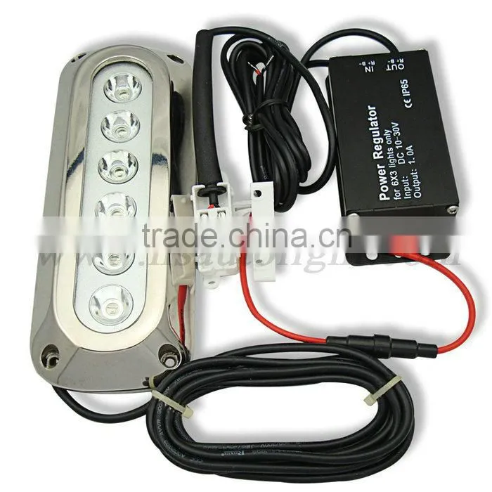 DC8-28V Multi Voltage 18W LED Boat Lights Waterproof IP68 Underwater Boat Light LED Yacht Light 5colors Fish Tanks Underwater Li