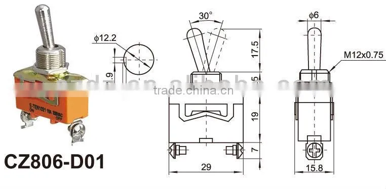 20A on-off screw terminal toggle switch,toggle product electronic products