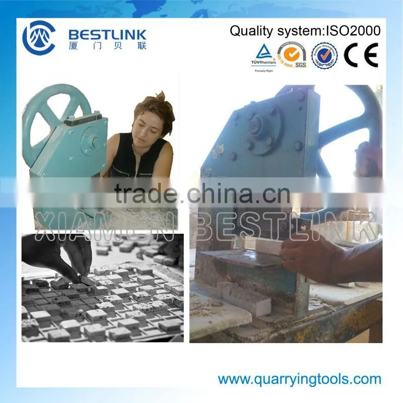 Portable mosaic rock slicing machine