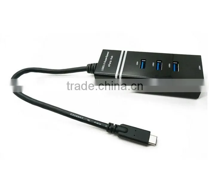 10Gbps reversible USB 3.1 Type C to 4 PORTS USB 3.0 HUB for Apple Macbook AIR 12"