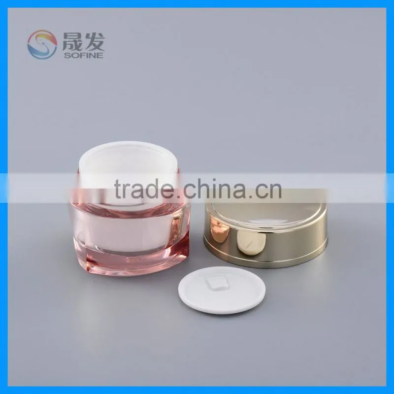 Luxury empty acrylic cream jar