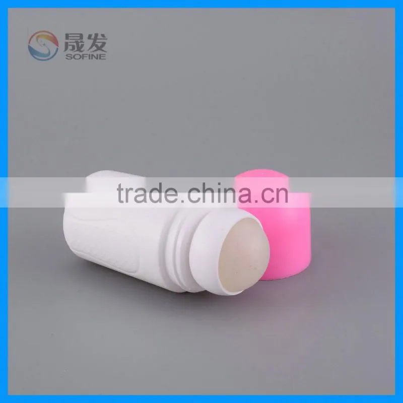 Plastic roll on deodorant empty packaging