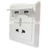New arrival doubel ac plug outlet eu electric socket for hotel room household