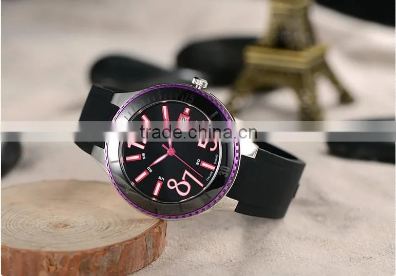 High quality top grade New Design Rhinestone Silicone Ladies Watch Women Watch