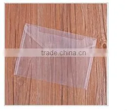 A4 Transparent PP Buckle File Pocket/File Bag with Button