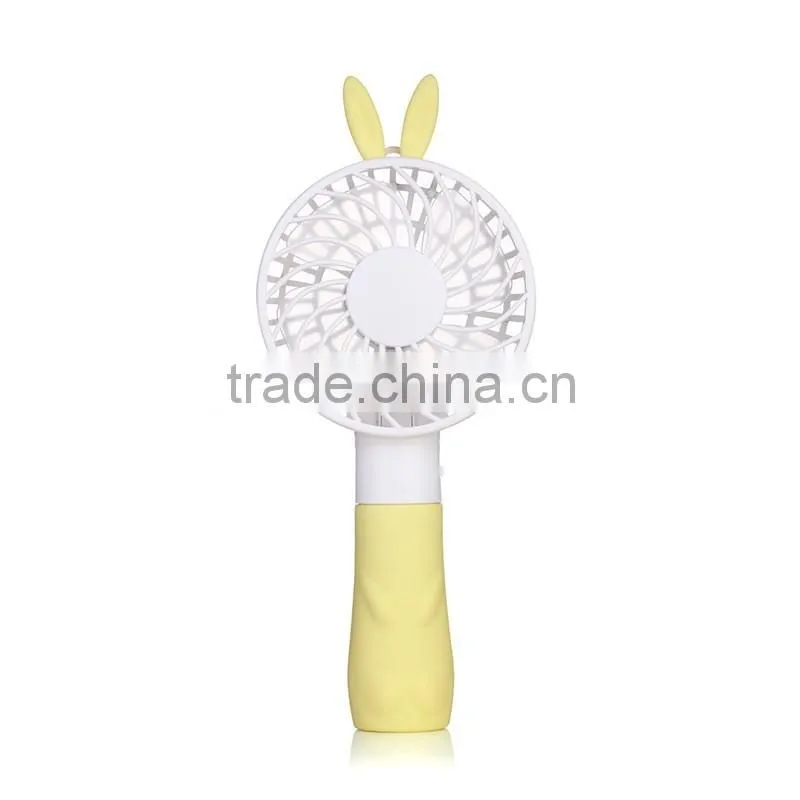 Cute Rabbit Mini Handheld Fan Rechargeable Mini USB Fan, Battery Powered Mini Fan Handheld, China Supplier