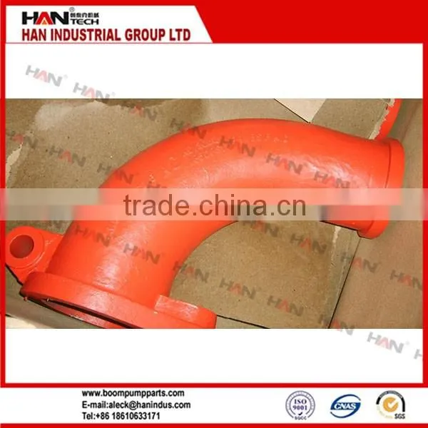 twin wall 4 inch 90degree concrete pump elbow, double wall elbow concrete pump spare parts