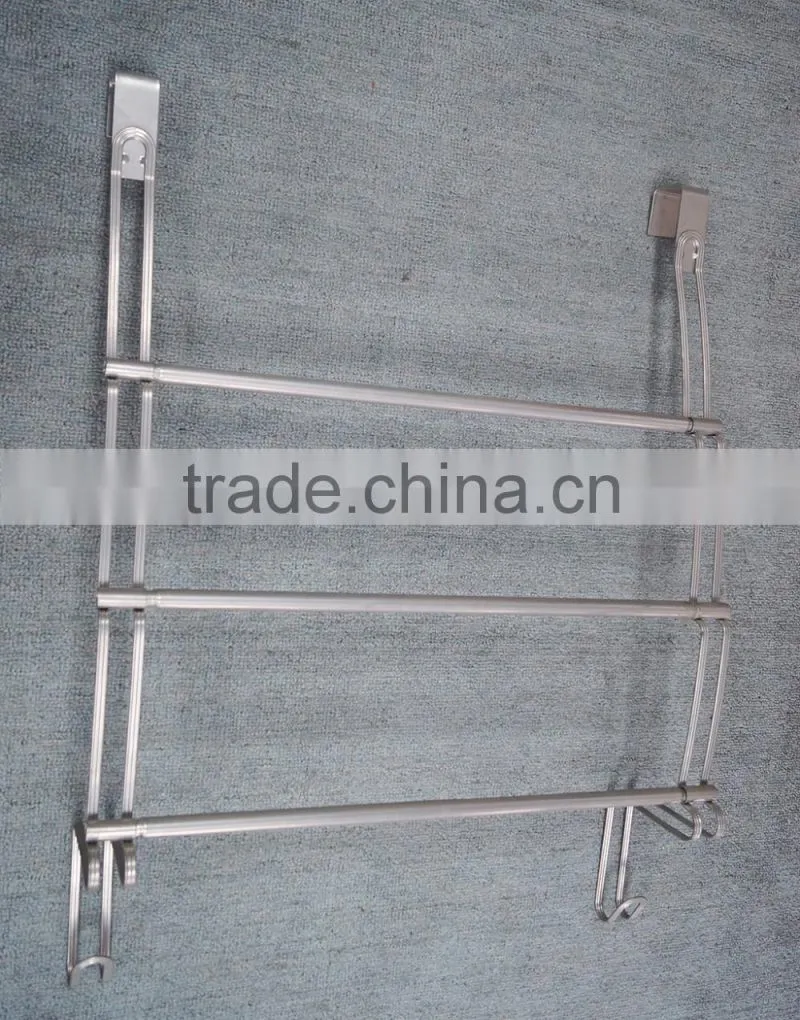 Teak over the door towel rack ORB powder coating finish