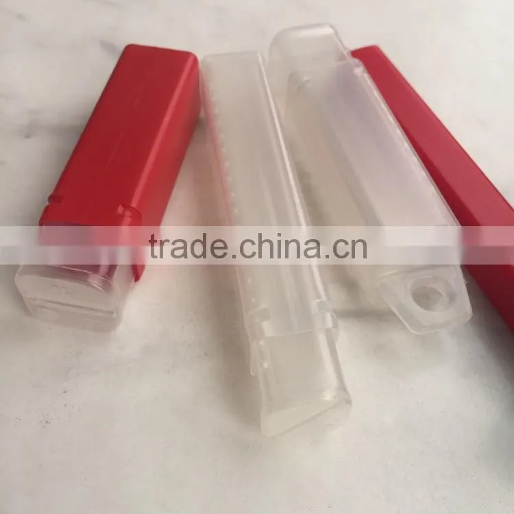 PP transparent PVC clear or PE colored empty plastic tubes packaging Quadro Pack QP