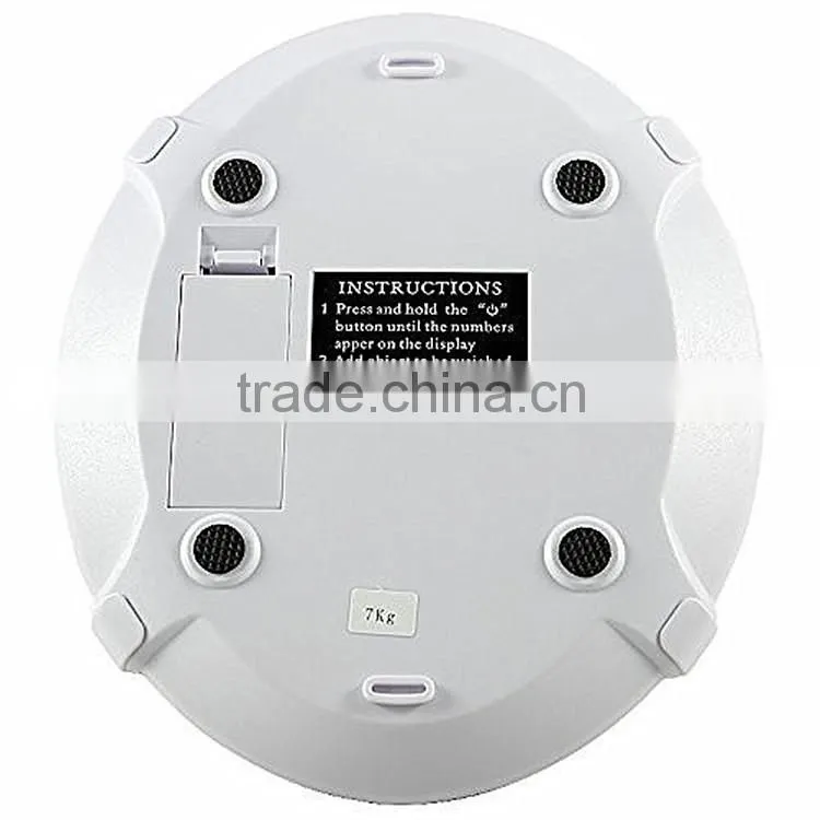 7kg/1g LCD kitchen scale with backlight and bowl