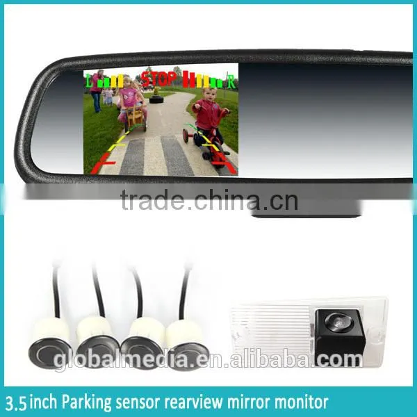 4.3 inch ek-043lap OEM replacement model with manual dimming,bluetooth,parking sensor,compass&temp germid interior mirror