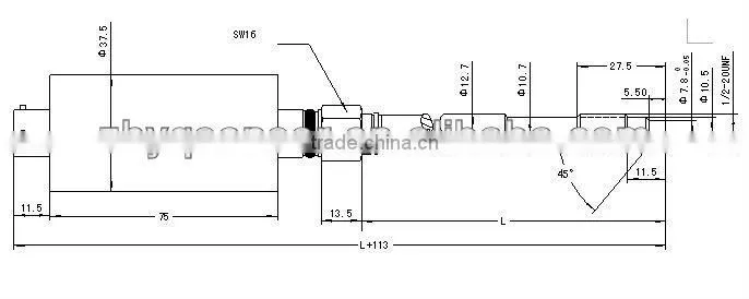 PT124G-112 Plastic extruder rigid stem melt pressure transducer