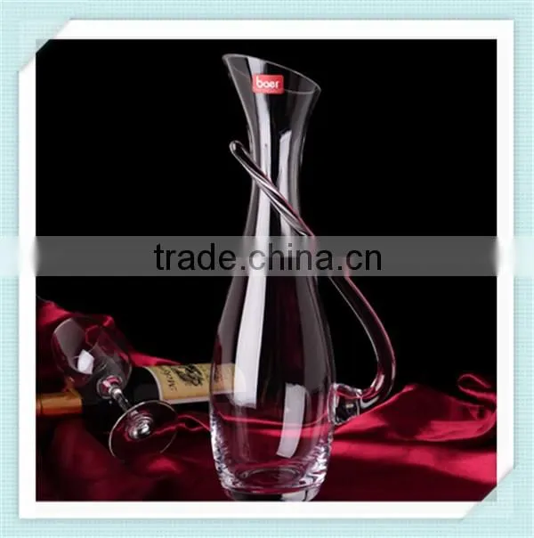 2016 handmade crystal decanter wine lead free glass wine mouth blowing decanter for sale