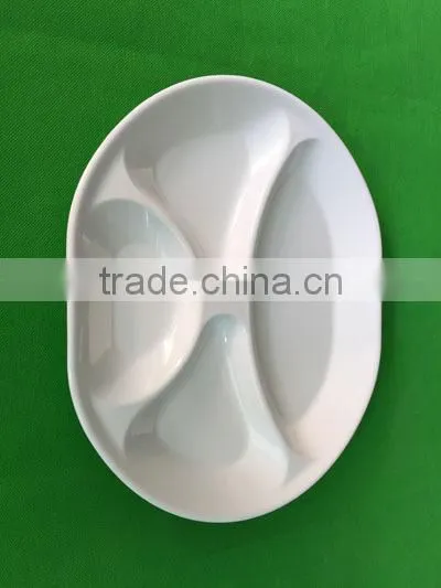 Divided Melamine Dinner Tray Plates Serving Dishware
