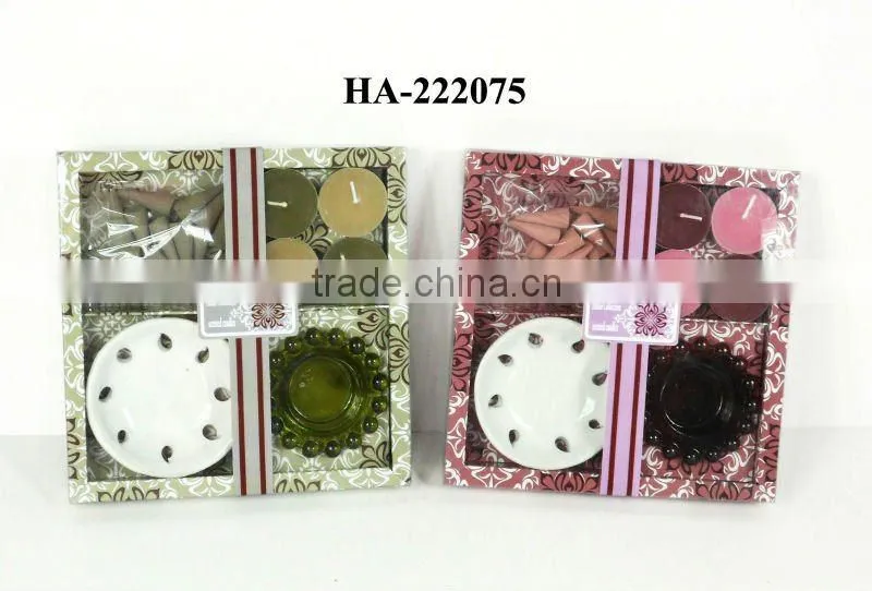 tea light decorative candles with candle holder gift set