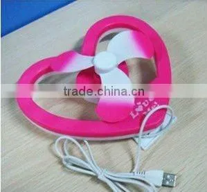 USB heart shape electric fan
