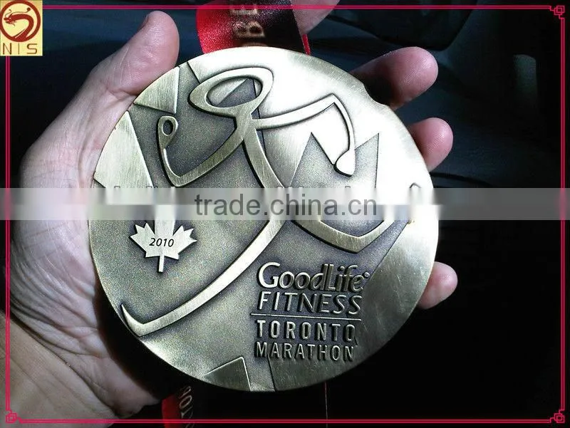 cheap swimming medal with ribbon