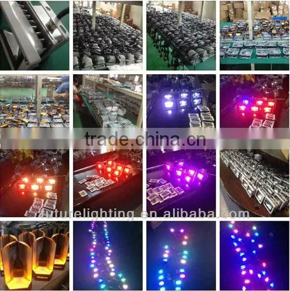 CE Rohs TUV approval outdoor lighting 10W RGB DC12/24V IP65 waterproof multi christmas color changing outdoor led flood light