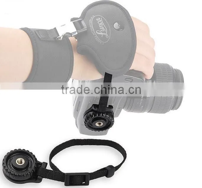LYNCA manufacturer EF2 soft hand grip wrist strap black/red color for Canon Nikon Sory Pentax DSLR