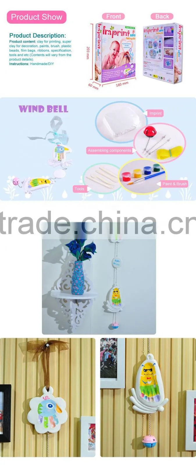High Quality Air dry hand and footprint Keepsake for Babies